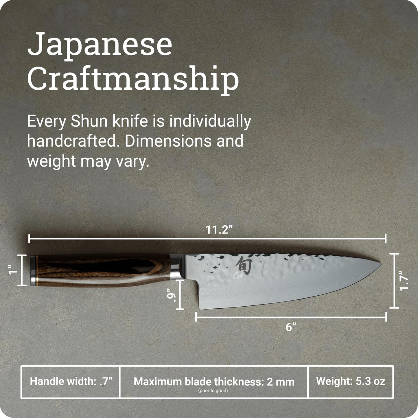 Shun Cutlery Premier - Cuchillo de chef profesional, 6 pulgadas, pe...