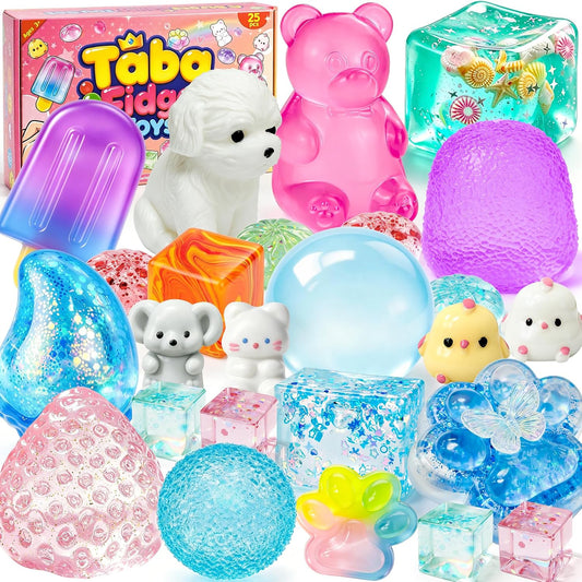 Juego de 25 juguetes esponjosos Taba, juego de caja de juguetes par...