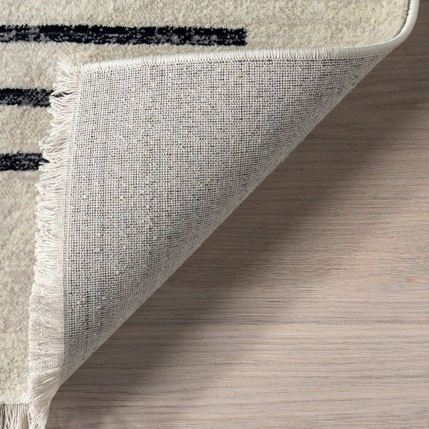 nuLOOM Fringed Performance Keeva Beige\/Marfil, 2'8" x 7...