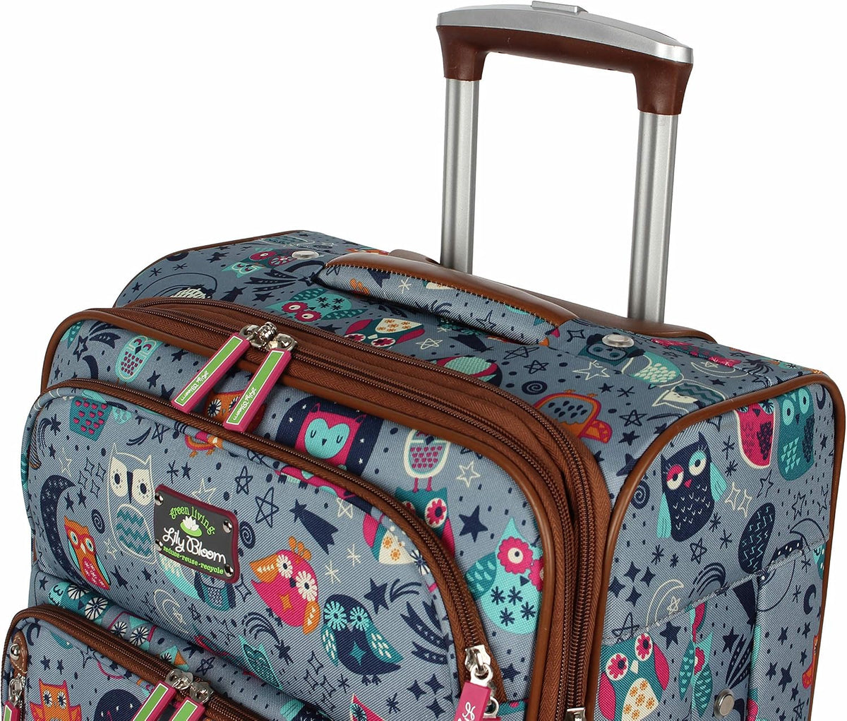 Lily Bloom Maleta de equipaje con diseño estampado de 24 pulgadas,...