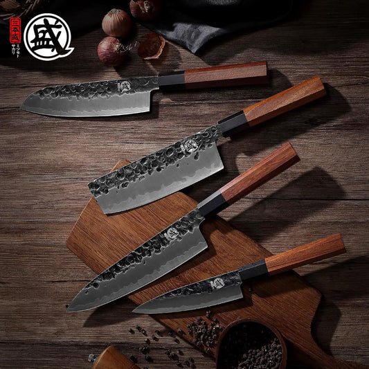 Juego de cuchillos de chef japoneses MITSUMOTO SAKARI 4 piezas, jue...