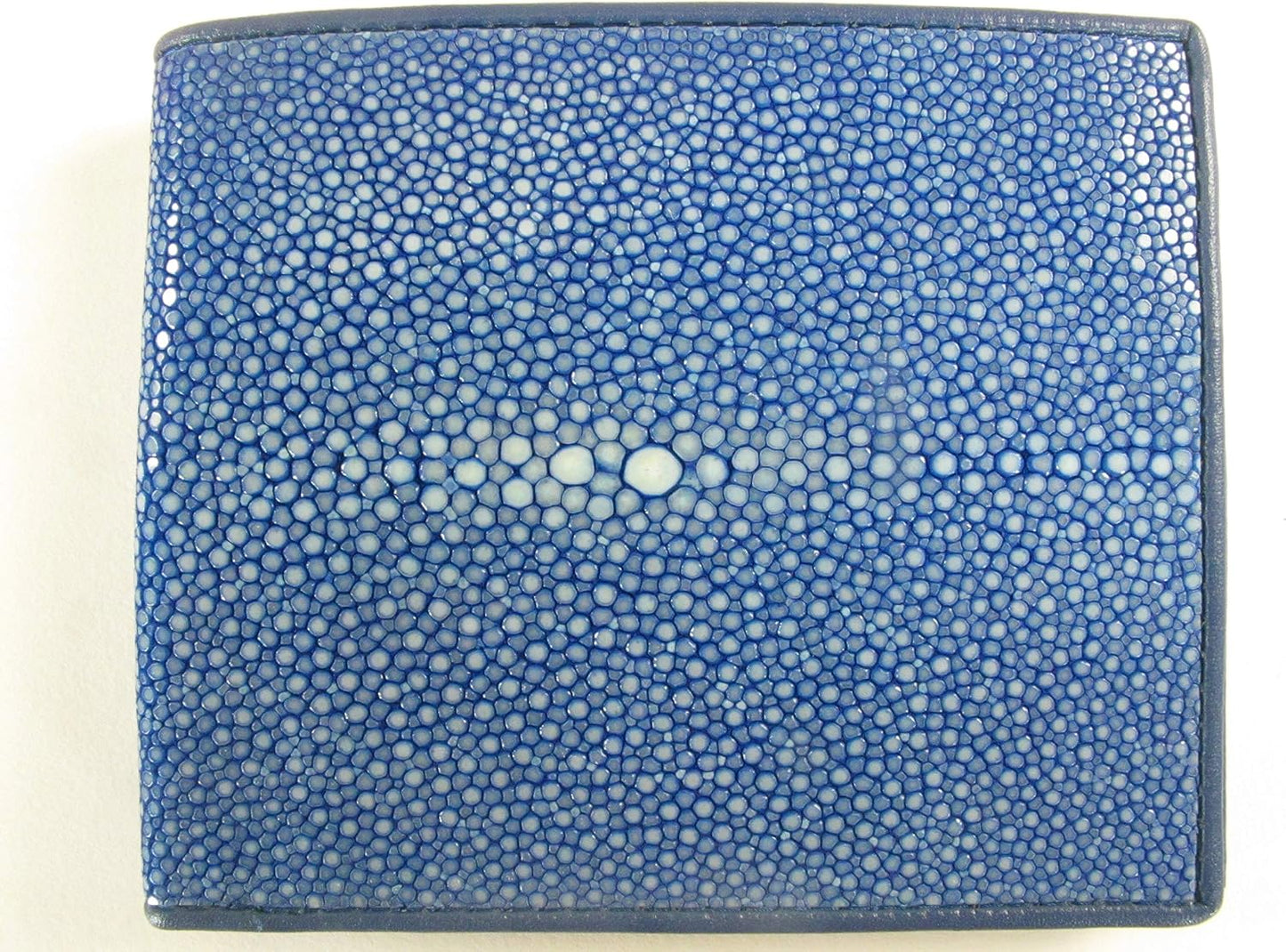 Pelgio Cartera plegable de cuero de piel de Shagreen pulido genuino...