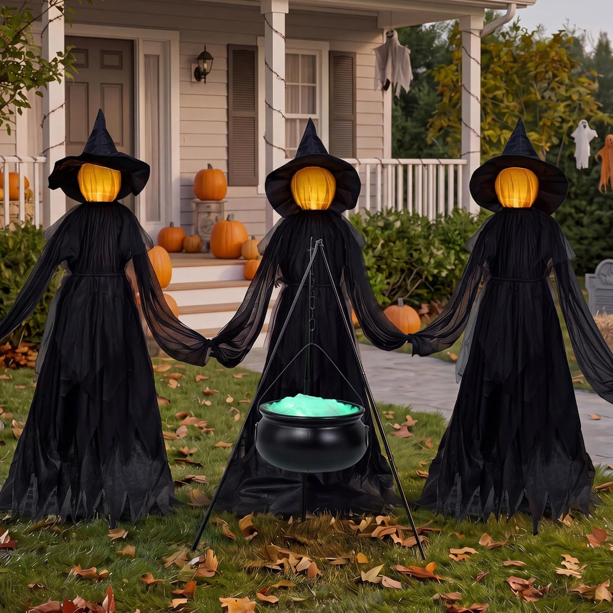 JOYIN Decoración de bruja de Halloween de 5 pies para exteriores, j...