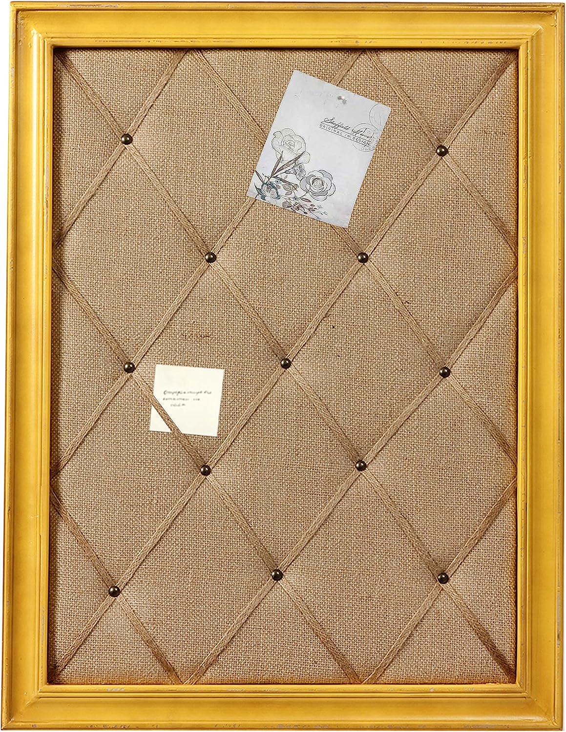 SOFE Tablero de anuncios grande de arpillera de granja de 21 x 27 p...