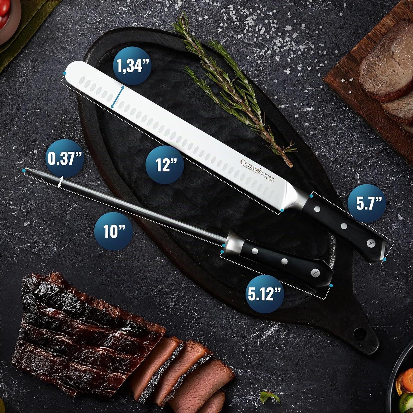Cutluxe Juego de Cuchillos para Barbacoa \u2013 Cuchillo de pechuga...