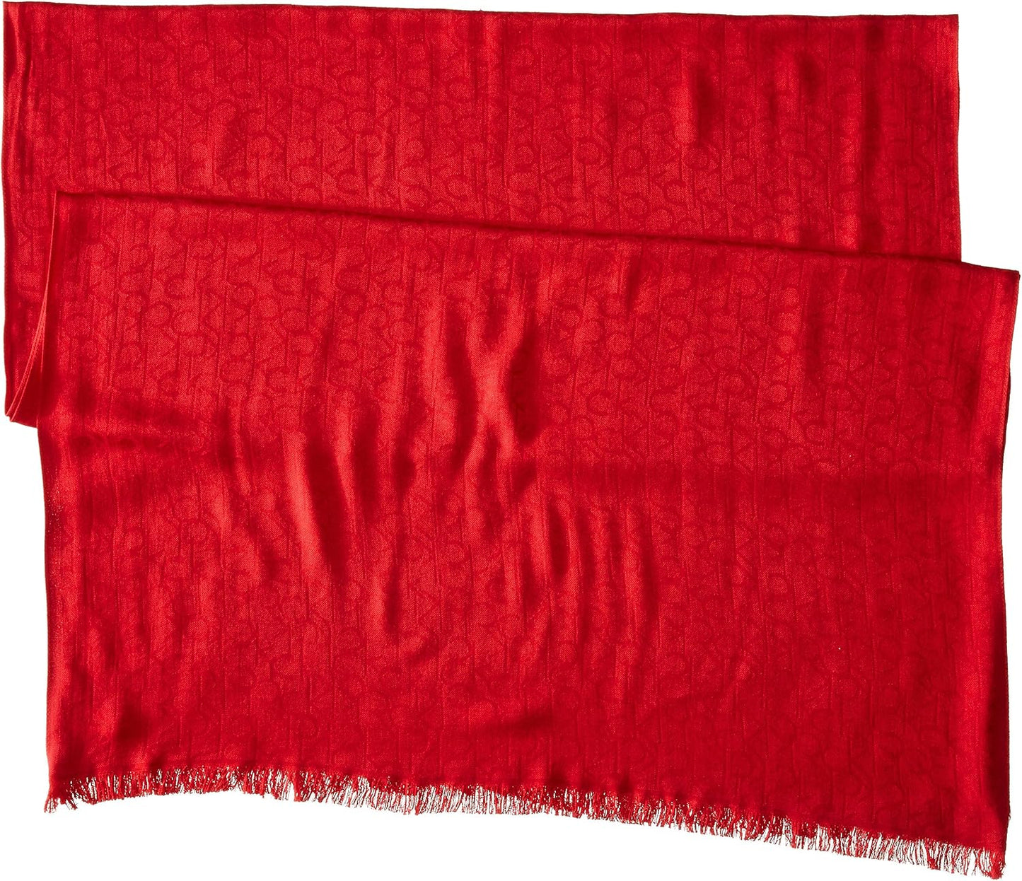 Bufanda de pashmina ligera con estampado de logo en el mismo tono d...