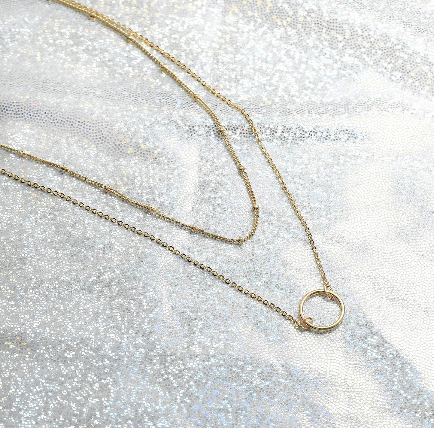 MEVECCO - Collar escalonado con dije de corazón, hecho a mano, chap...
