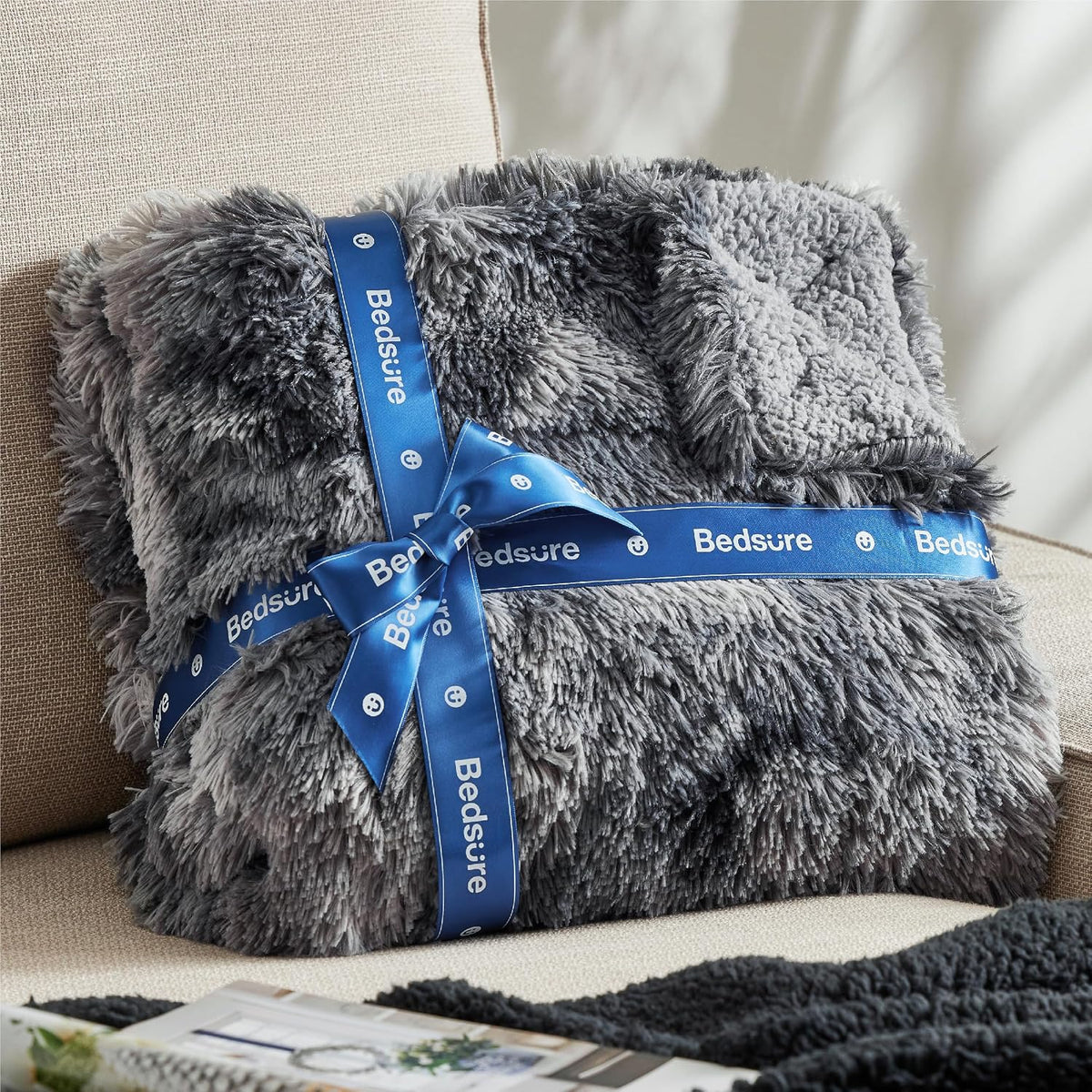 Bedsure GentleSoft - Manta esponjosa de forro polar sherpa de piel...