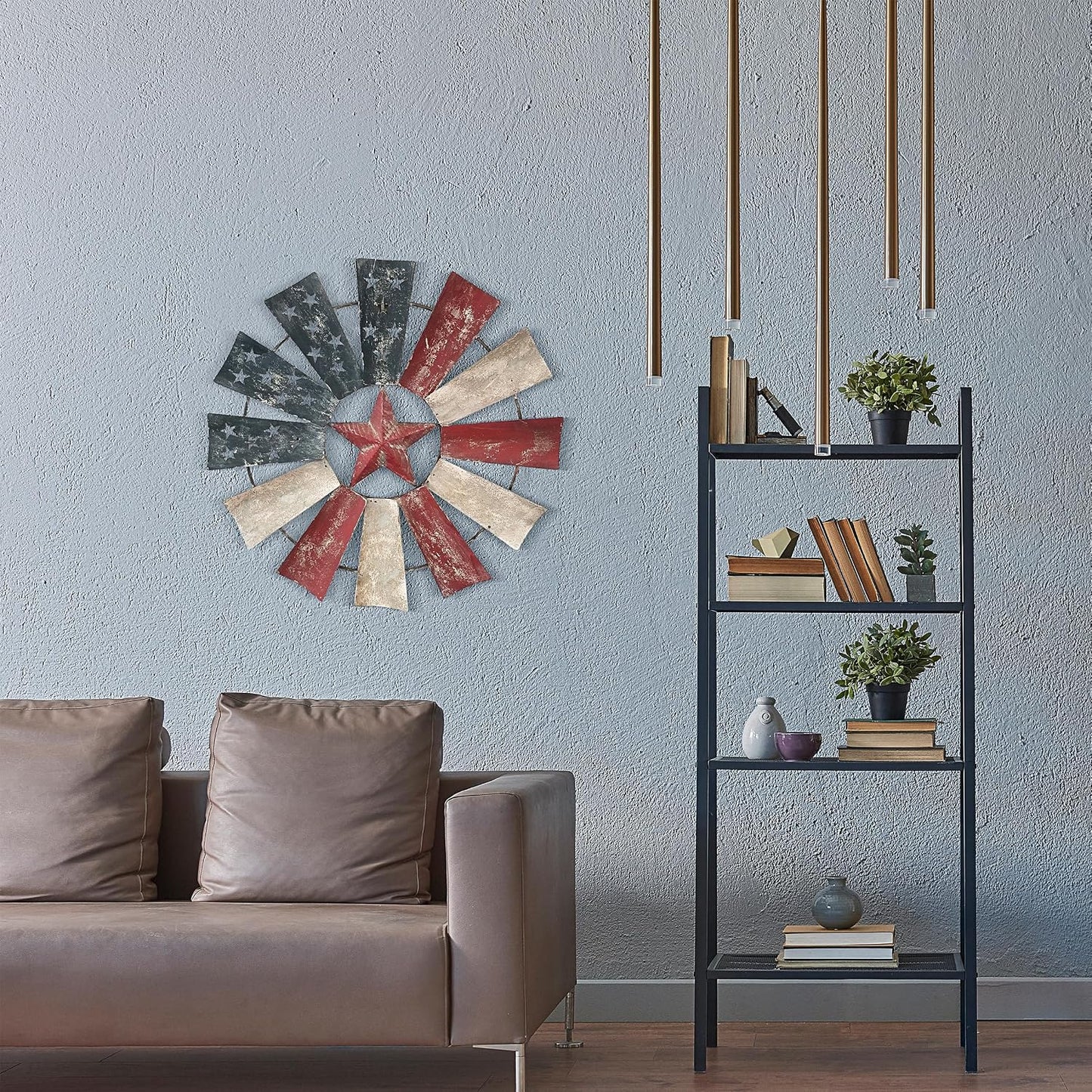 Alpine Corporation Arte Decorativo de Pared de Molino de Viento Pat...