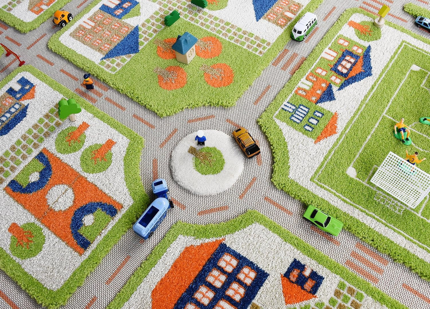 IVI Alfombra de juego 3D de 71 x 52.5 pulgadas, educativa, color ve...