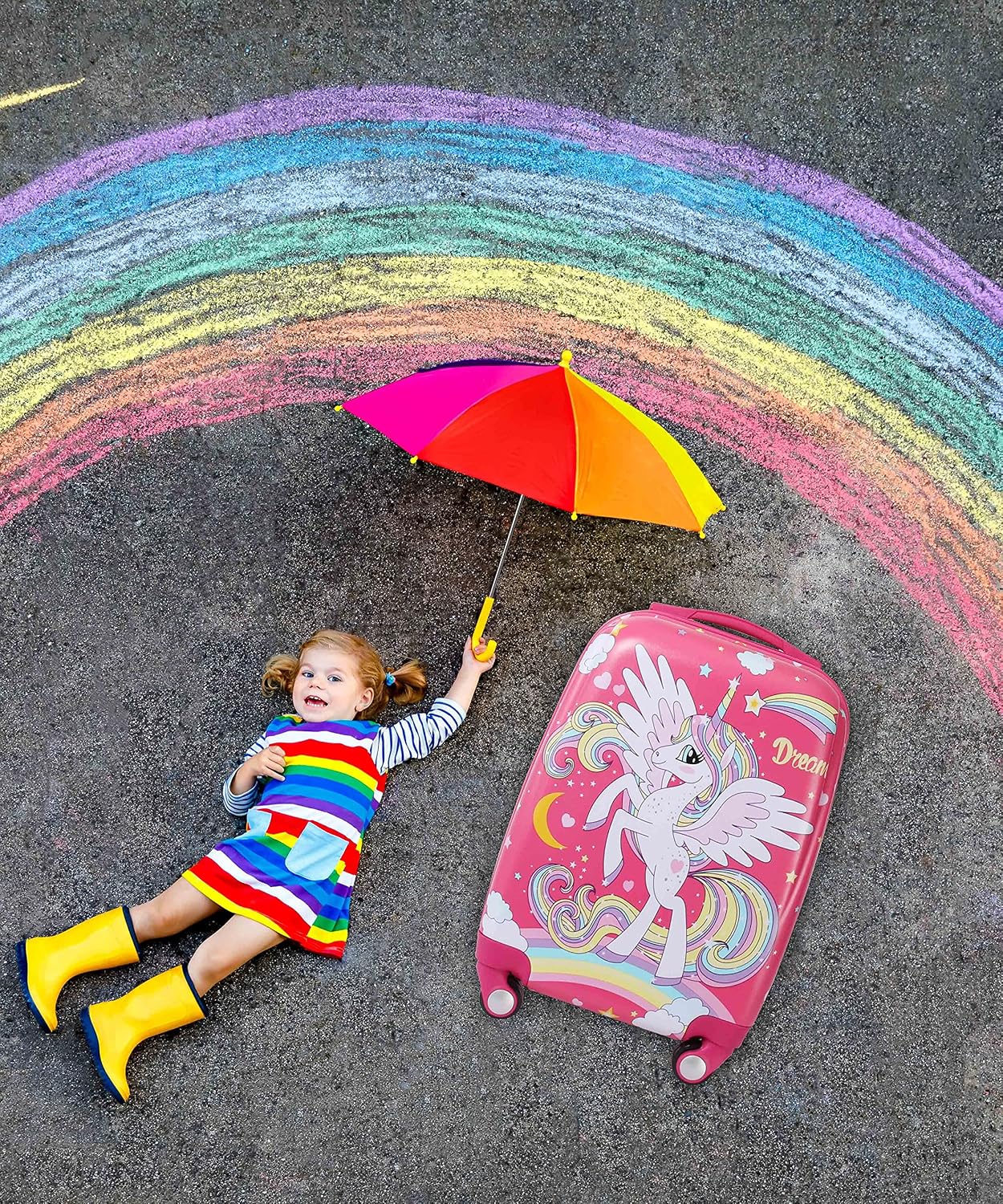 GURHODVO Equipaje de Mano para Niños Maleta con Ruedas para Niños c...