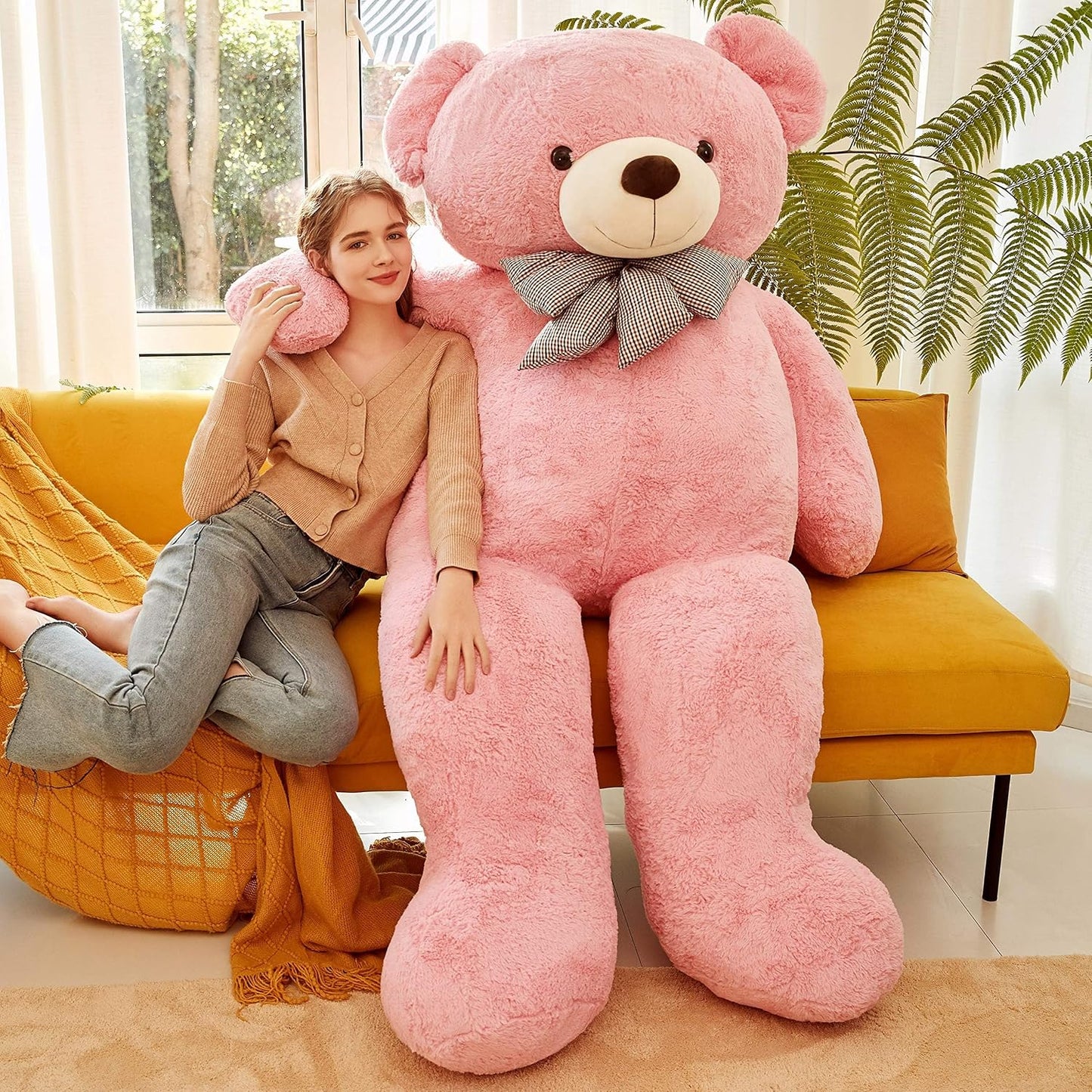 IKASA - Oso de peluche gigante, animales de juguete (Rosa, 70 pulga...