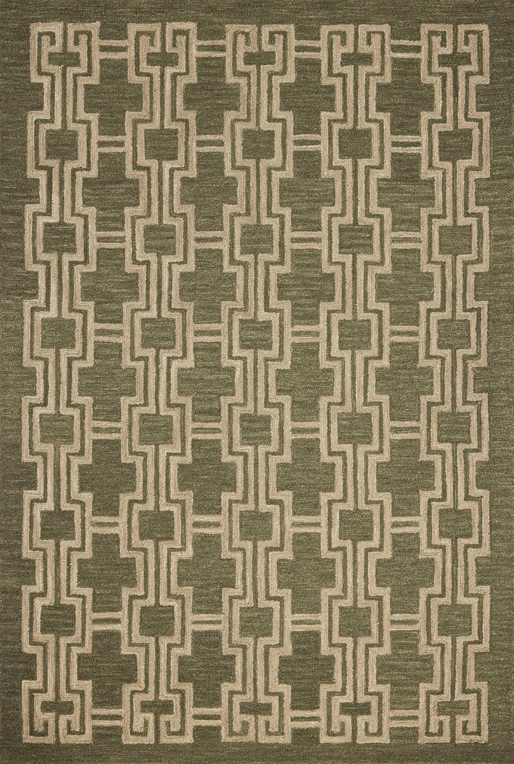 Loloi Jeremiah Brent Barrow Moss\/Beige - Alfombra de área de 7 pie...
