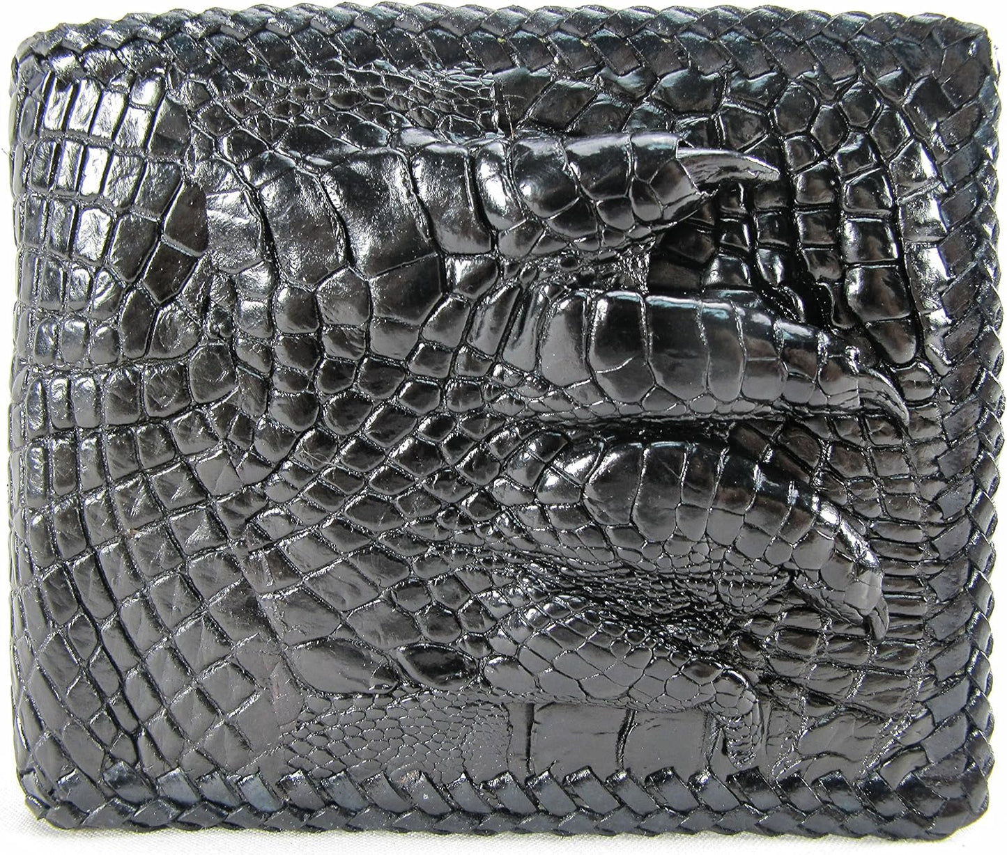 Pelgio Cartera hecha a mano de piel de piel de cocodrilo de cocodri...
