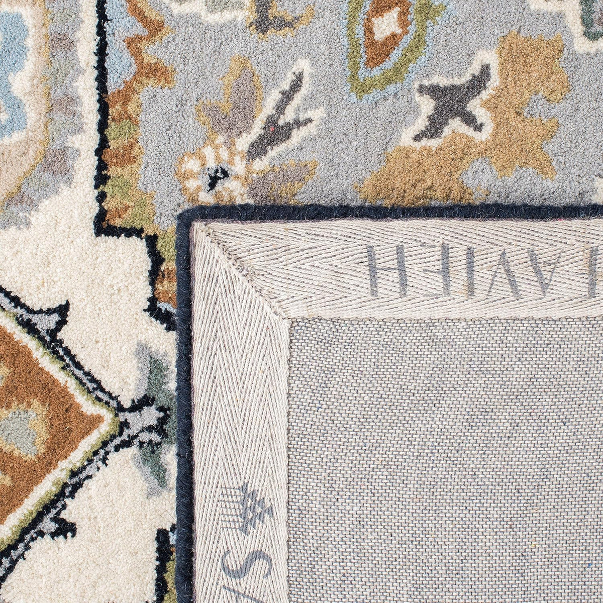 SAFAVIEH Heritage Collection - Alfombra de área de 9 x 12 pies, gri...