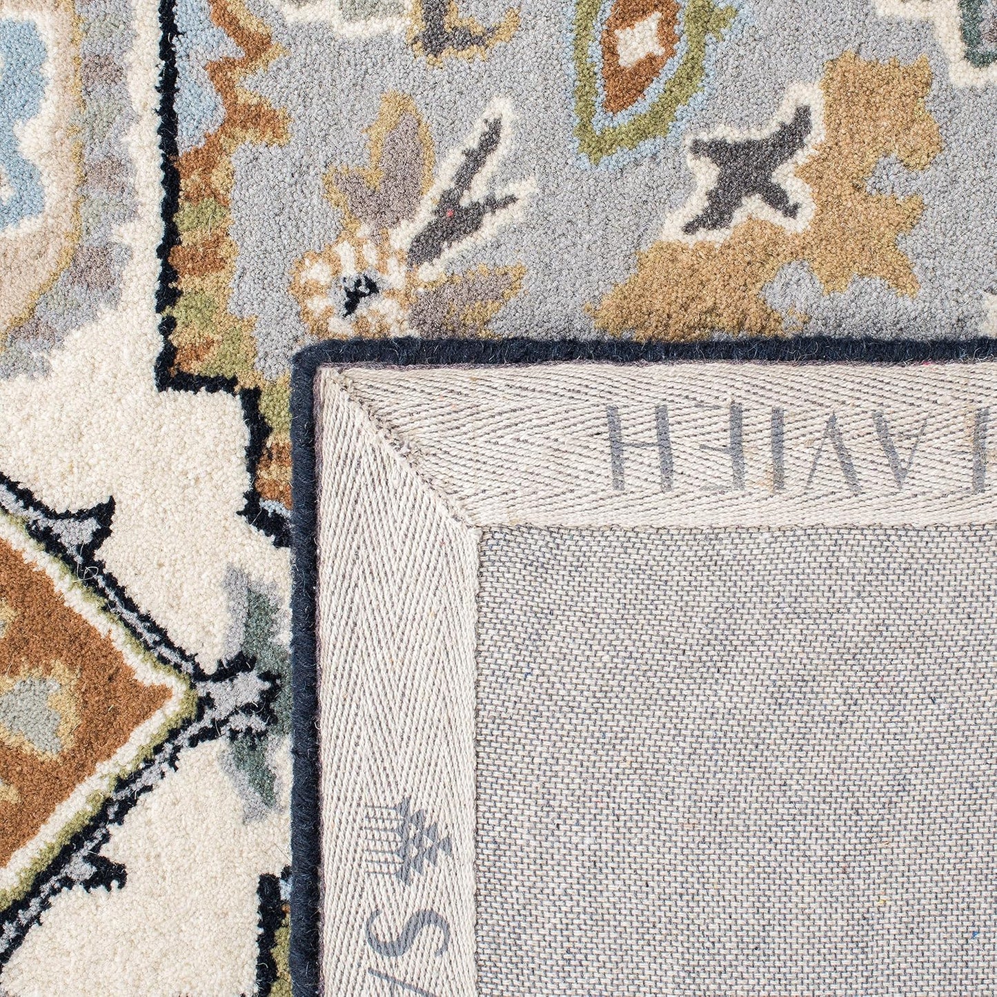 SAFAVIEH Heritage Collection - Alfombra de área de 9 x 12 pies, gri...