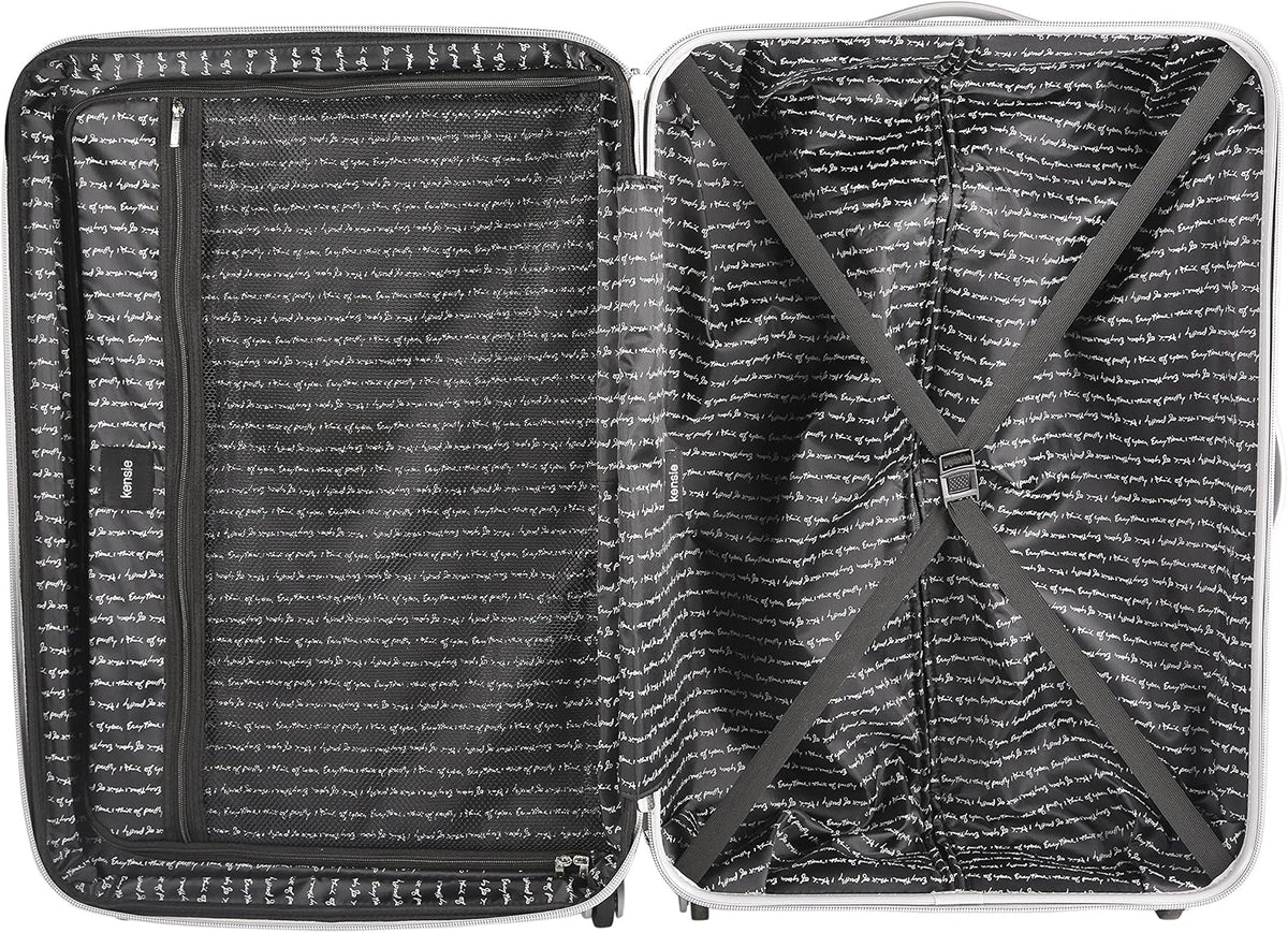 kensie Conjunto de equipaje Alma para mujer, Plateado