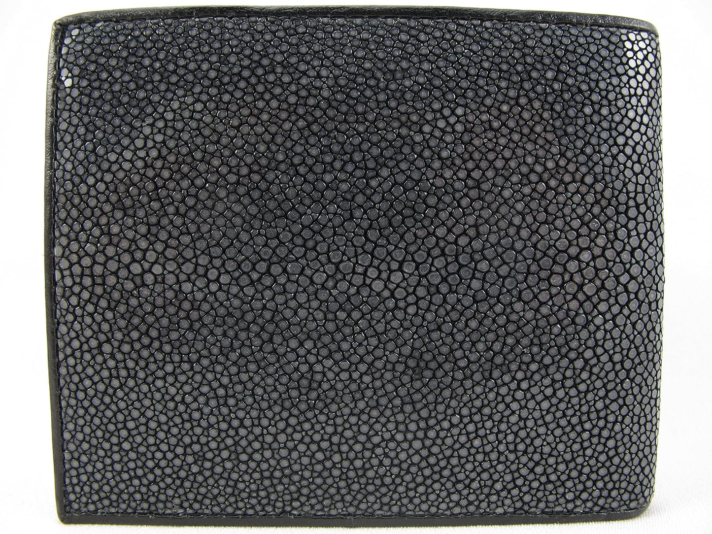 Pelgio Genuino Pulido Stingray Shagreen Piel Cuero Bifold Wallet (n...