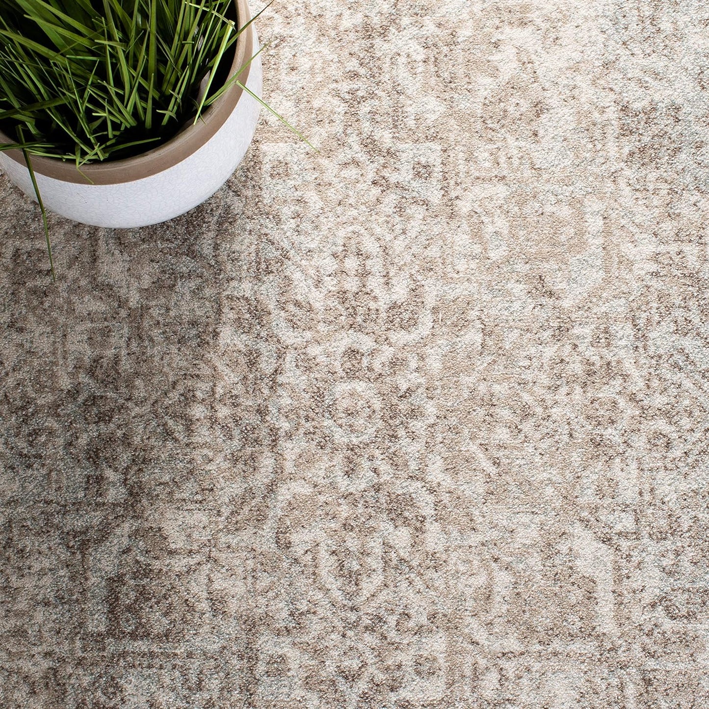 SAFAVIEH Alfombra de Área 9x12 - Colección Evoke - Grande - Marfil...