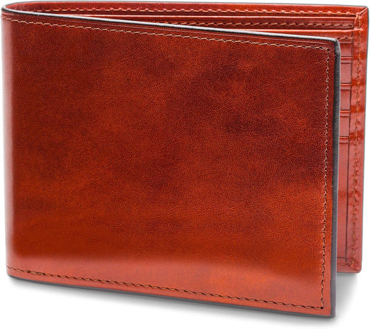 Bosca Billetera plegable de piel vieja para hombre con ventana para...