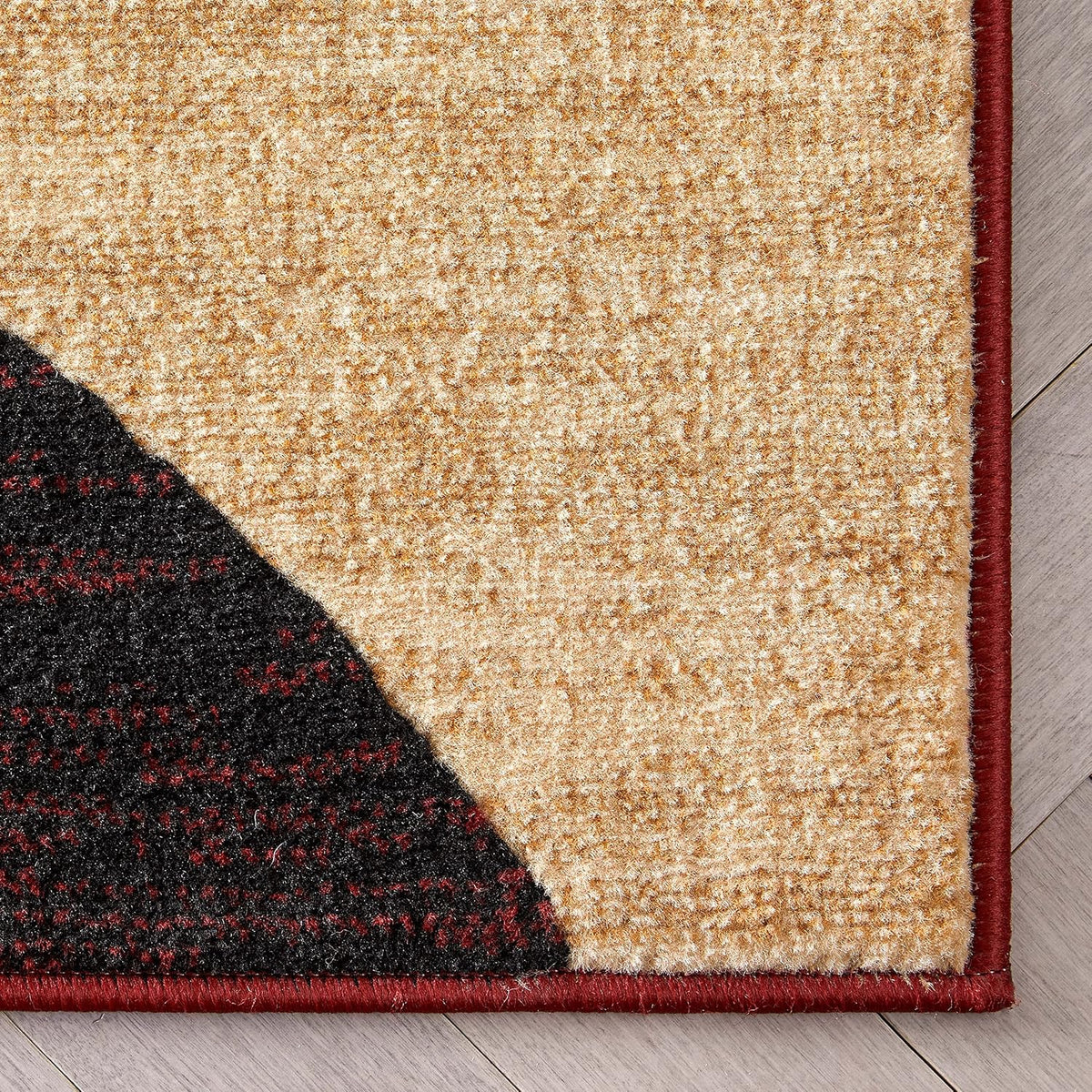Well Woven Dulcet Bingo - Alfombra de Área geométrica moderna roja...