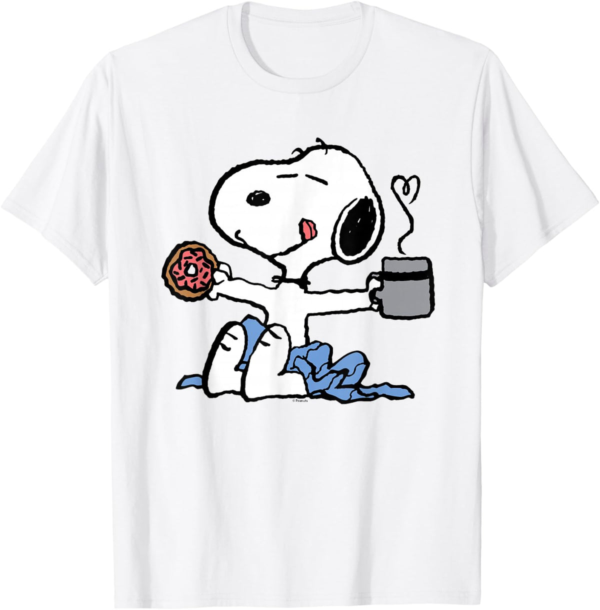 Peanuts - Camiseta de Snoopy Donut Coffee