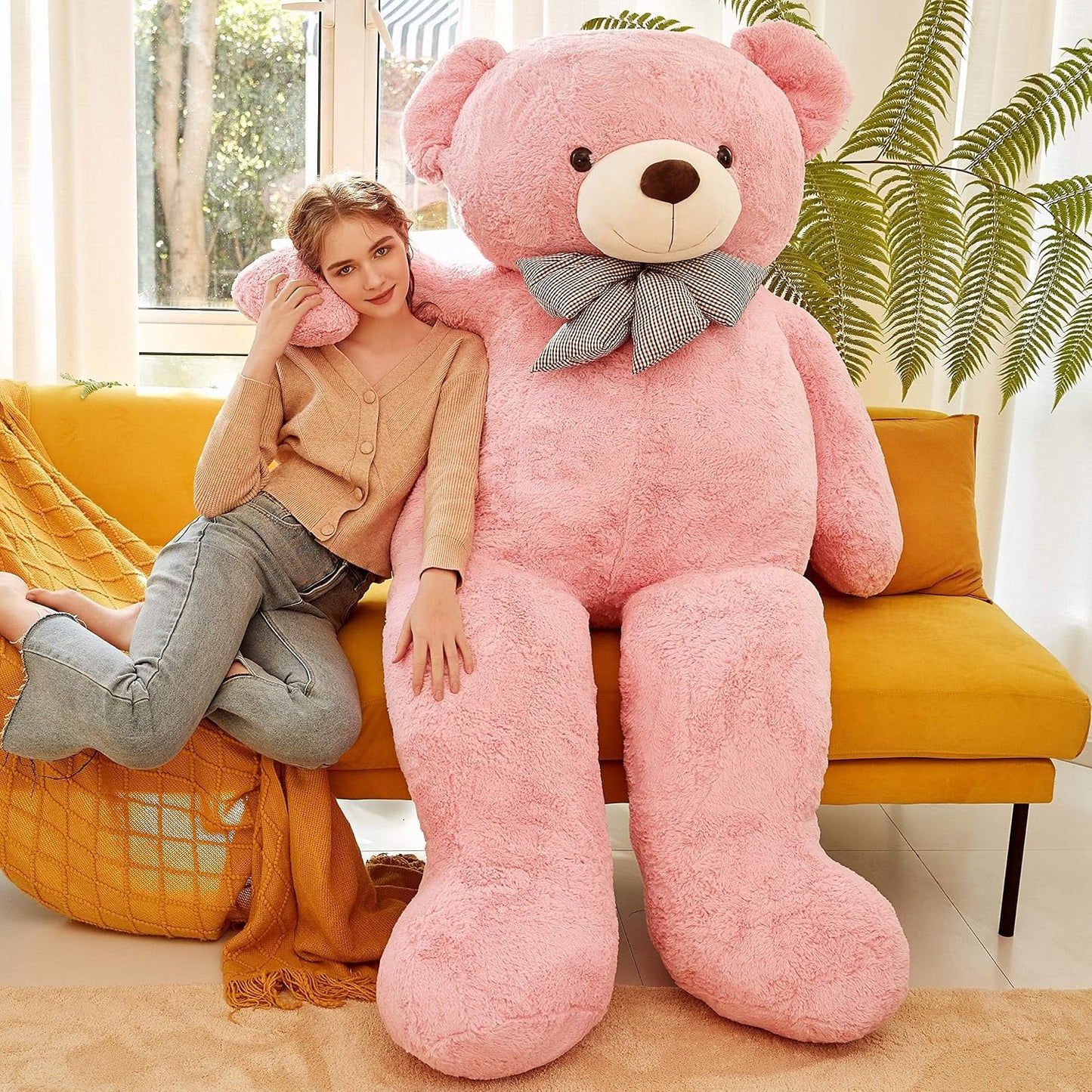IKASA - Oso de peluche gigante, animales de juguete (Rosa, 70 pulga...
