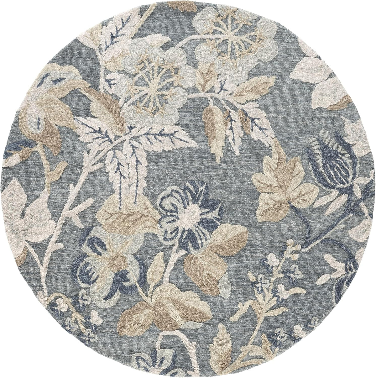 SAFAVIEH Jardin Collection - Alfombra redonda de 6 pies, color azul...