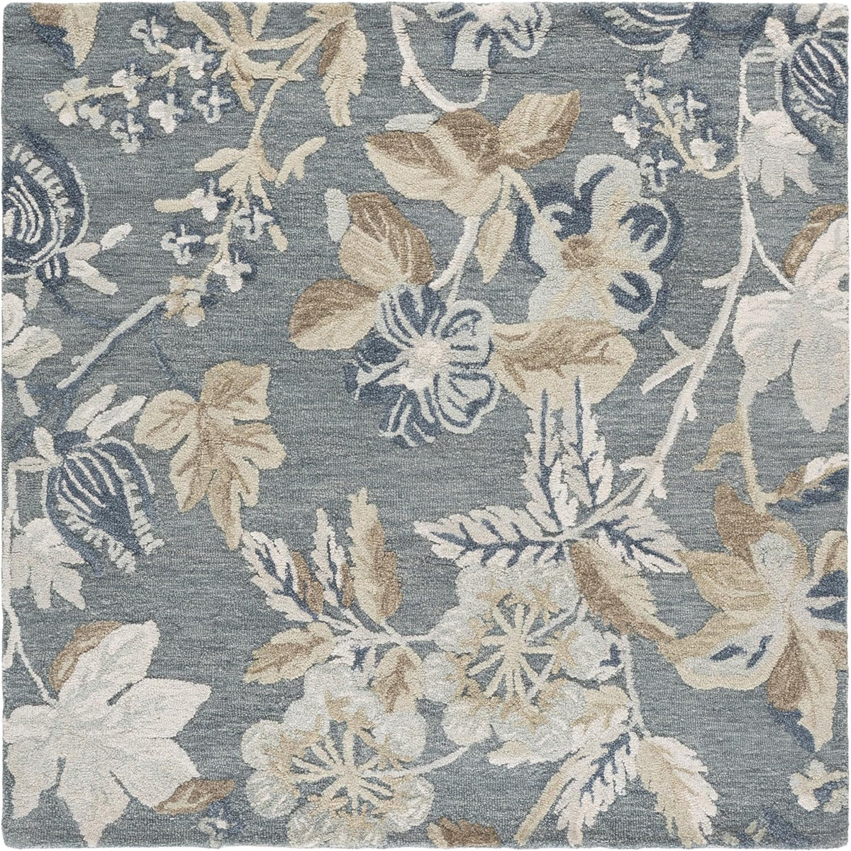 SAFAVIEH Jardin Collection - Alfombra cuadrada de 6 pies, color azu...
