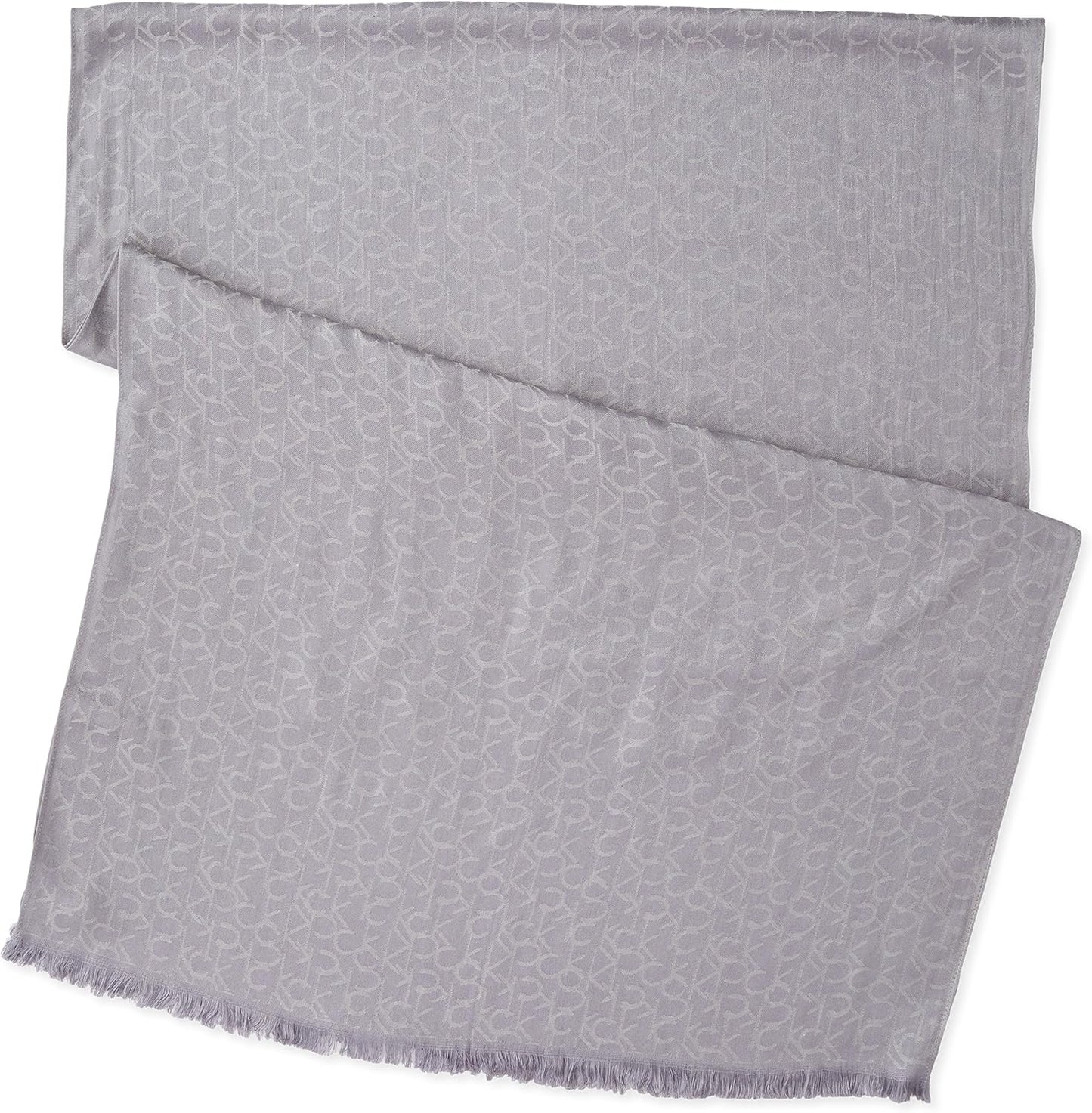 Bufanda de pashmina ligera con estampado de logo en el mismo tono d...
