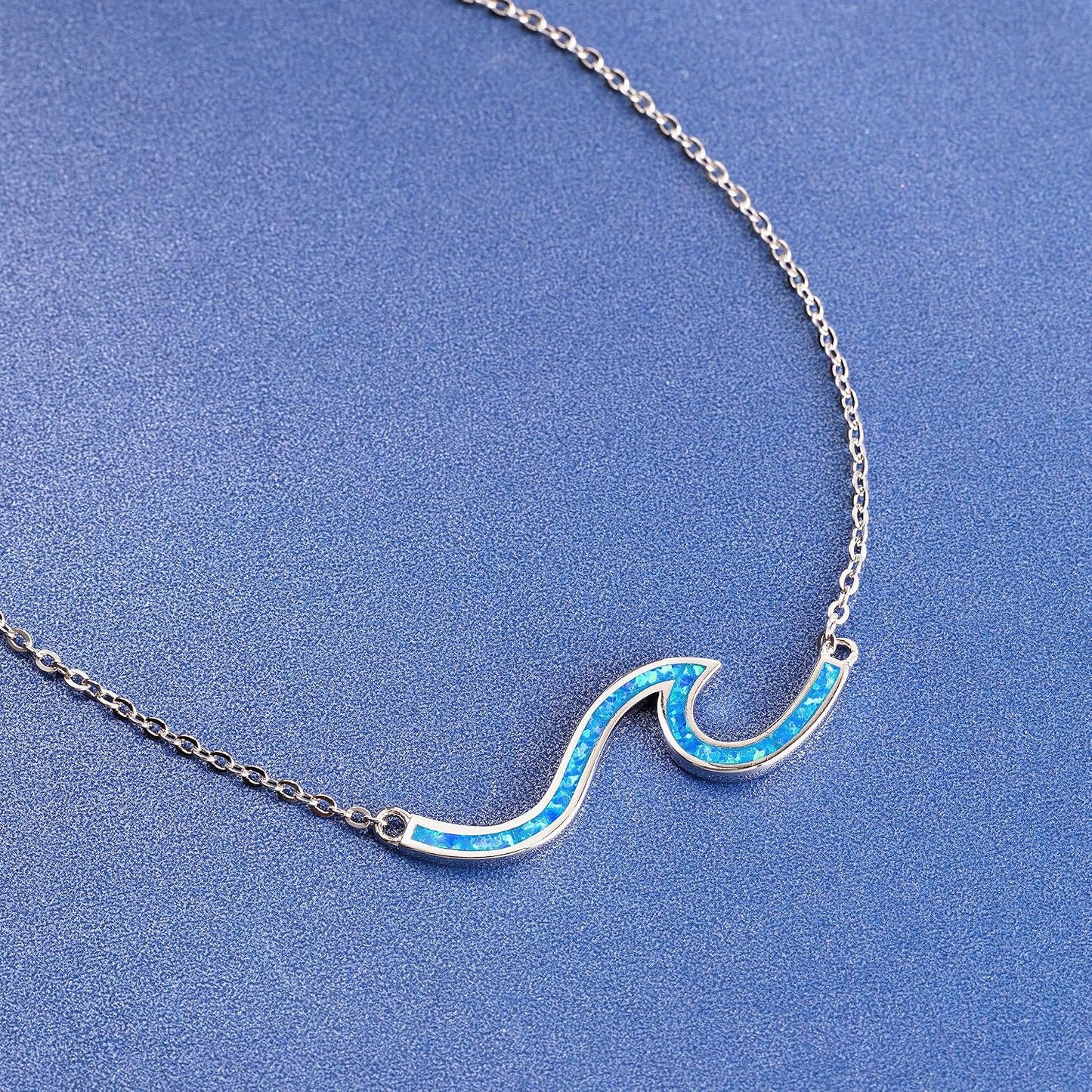 Collar con dije de plata de ley 925 con cadena de eslabones ajustab...