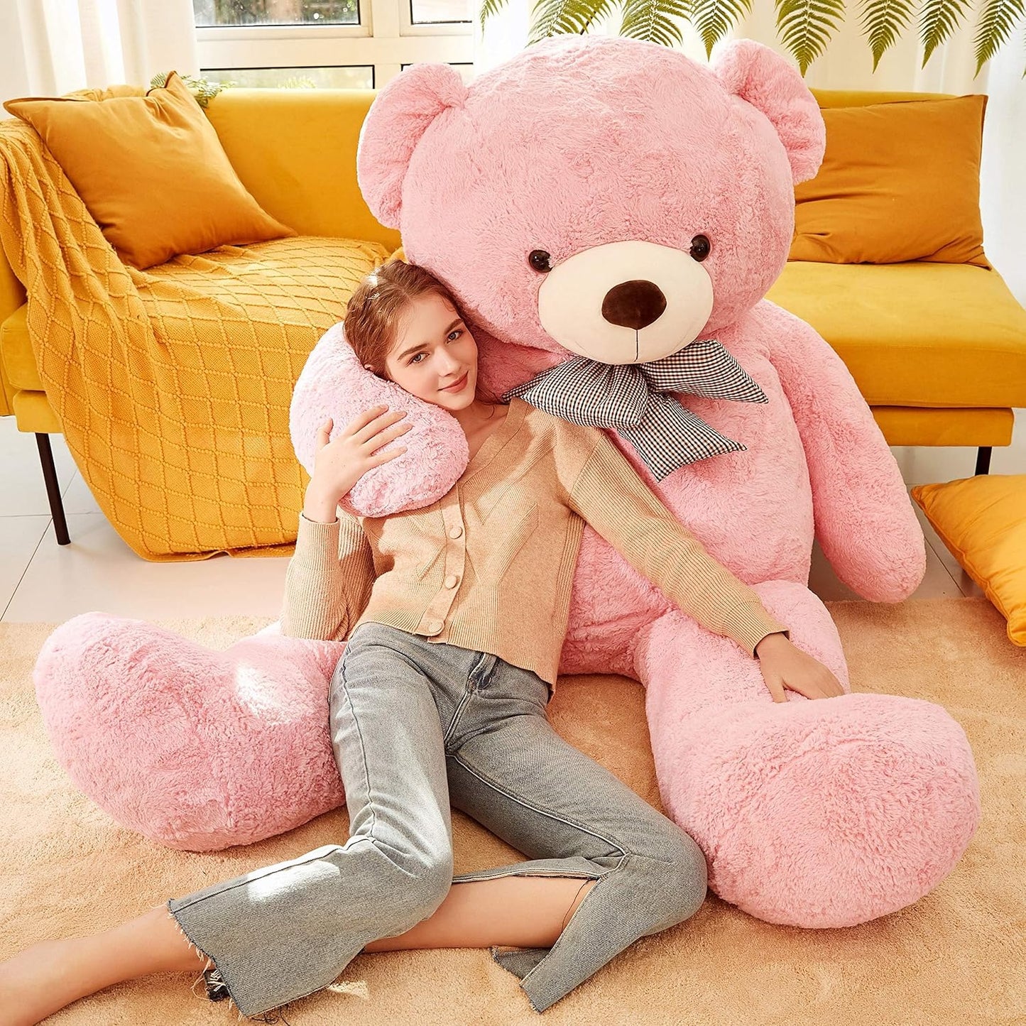 IKASA - Oso de peluche gigante, animales de juguete (Rosa, 70 pulga...