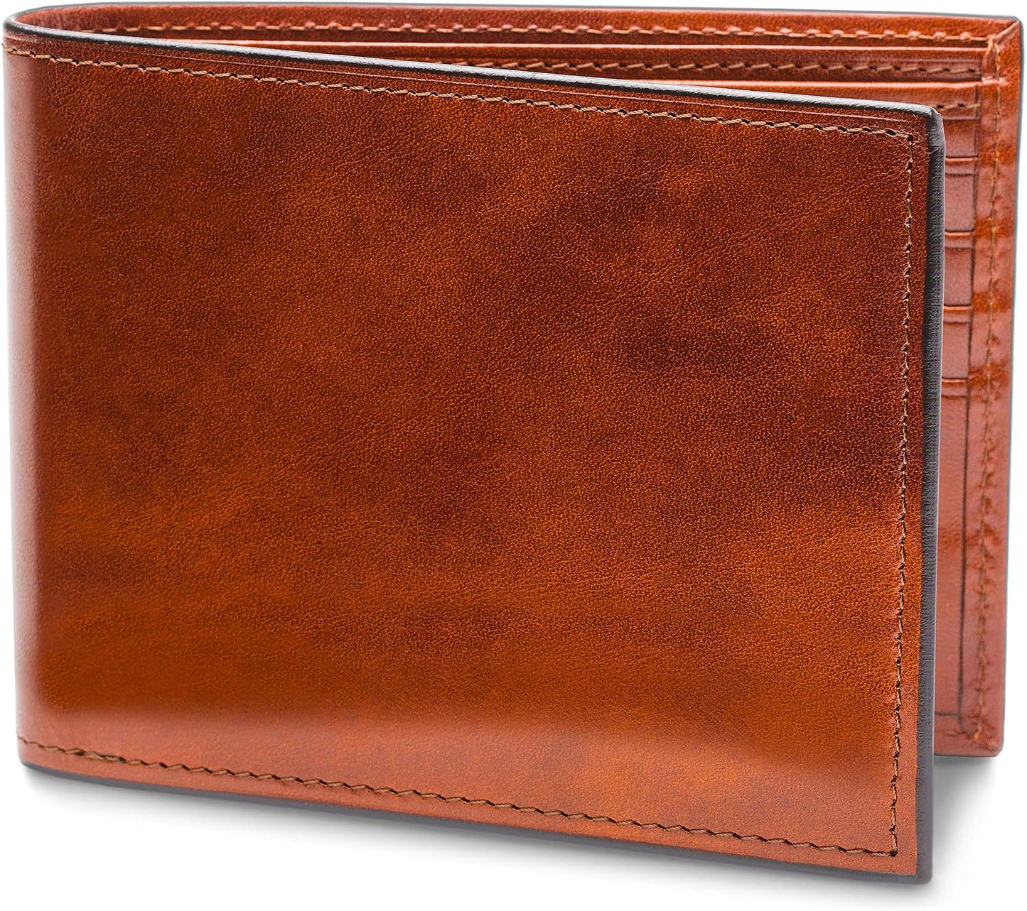 Bosca Bifold para hombre con tarjeta\/solapa de identificación, Ámbar