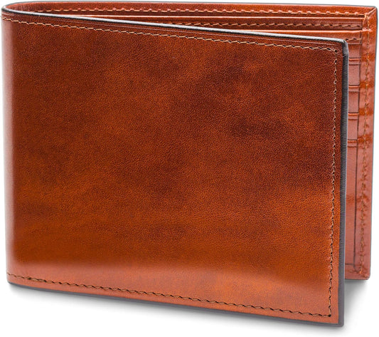 Bosca Bifold para hombre con tarjeta\/solapa de identificación, Ámbar