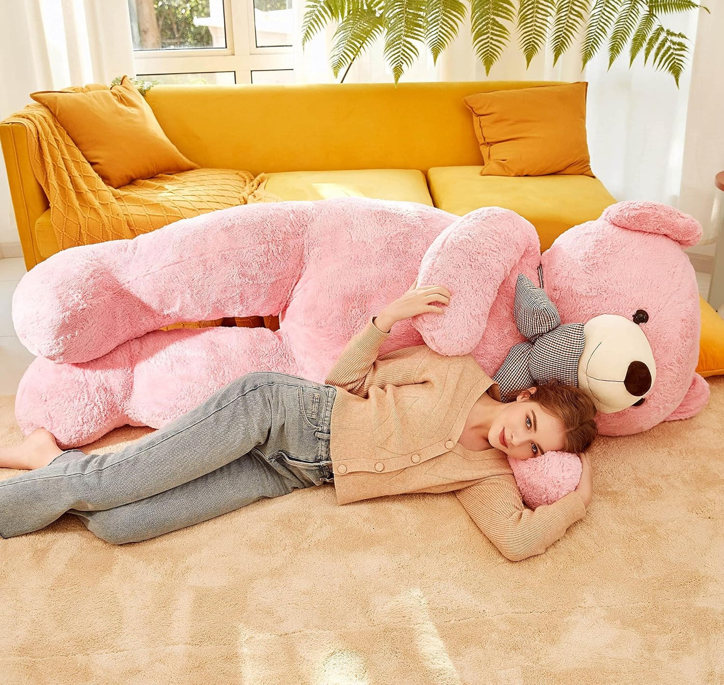 IKASA - Oso de peluche gigante, animales de juguete (Rosa, 70 pulga...