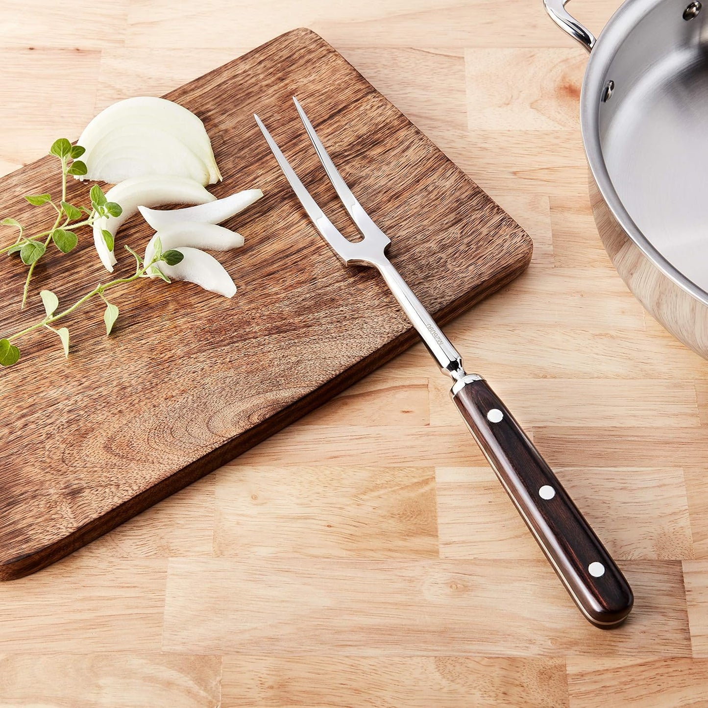 Mercer Culinary Praxis - Tenedor forjado con mango de madera, 12-1\...