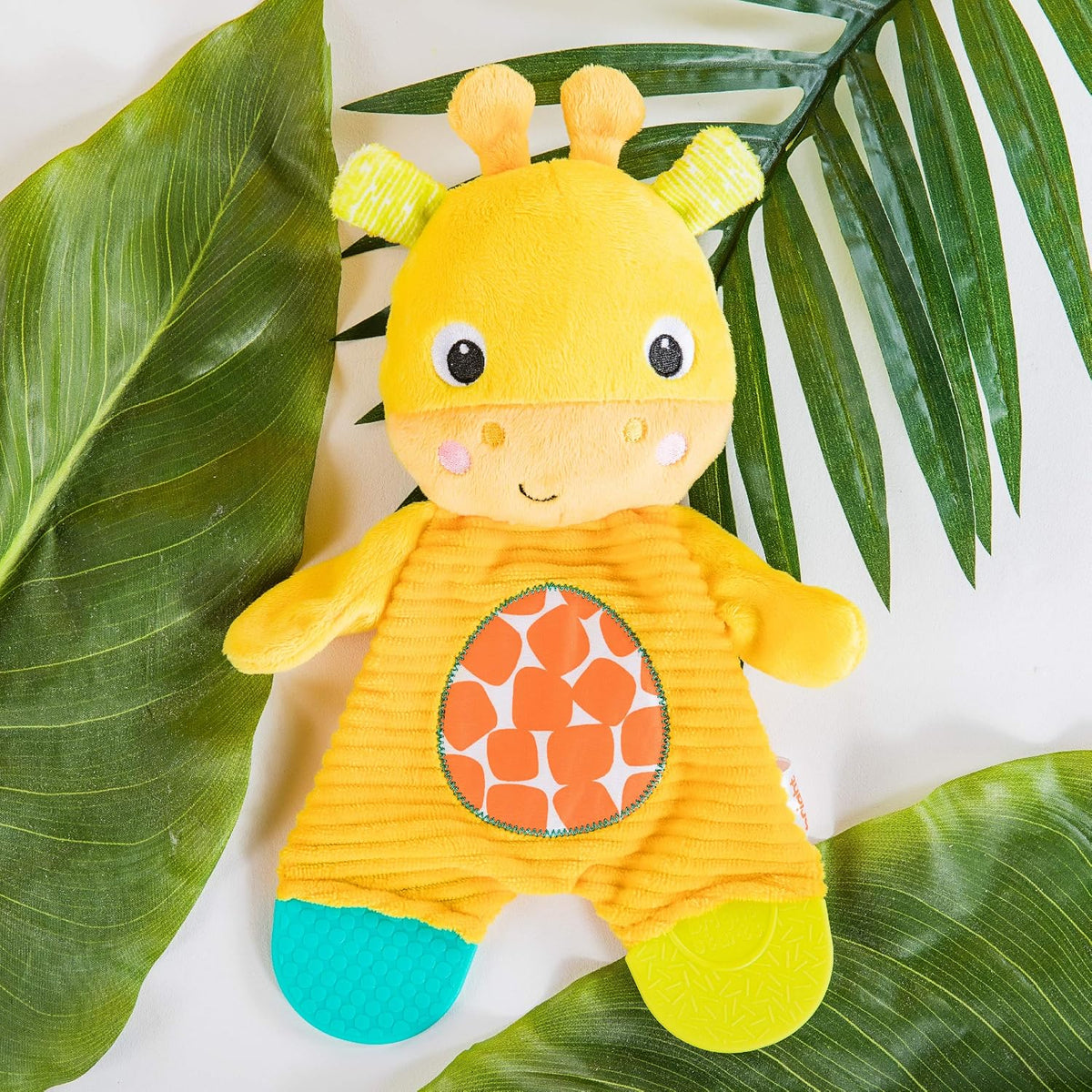Bright Starts Snuggle &amp; Teethe - Juguete de peluche para dentic...