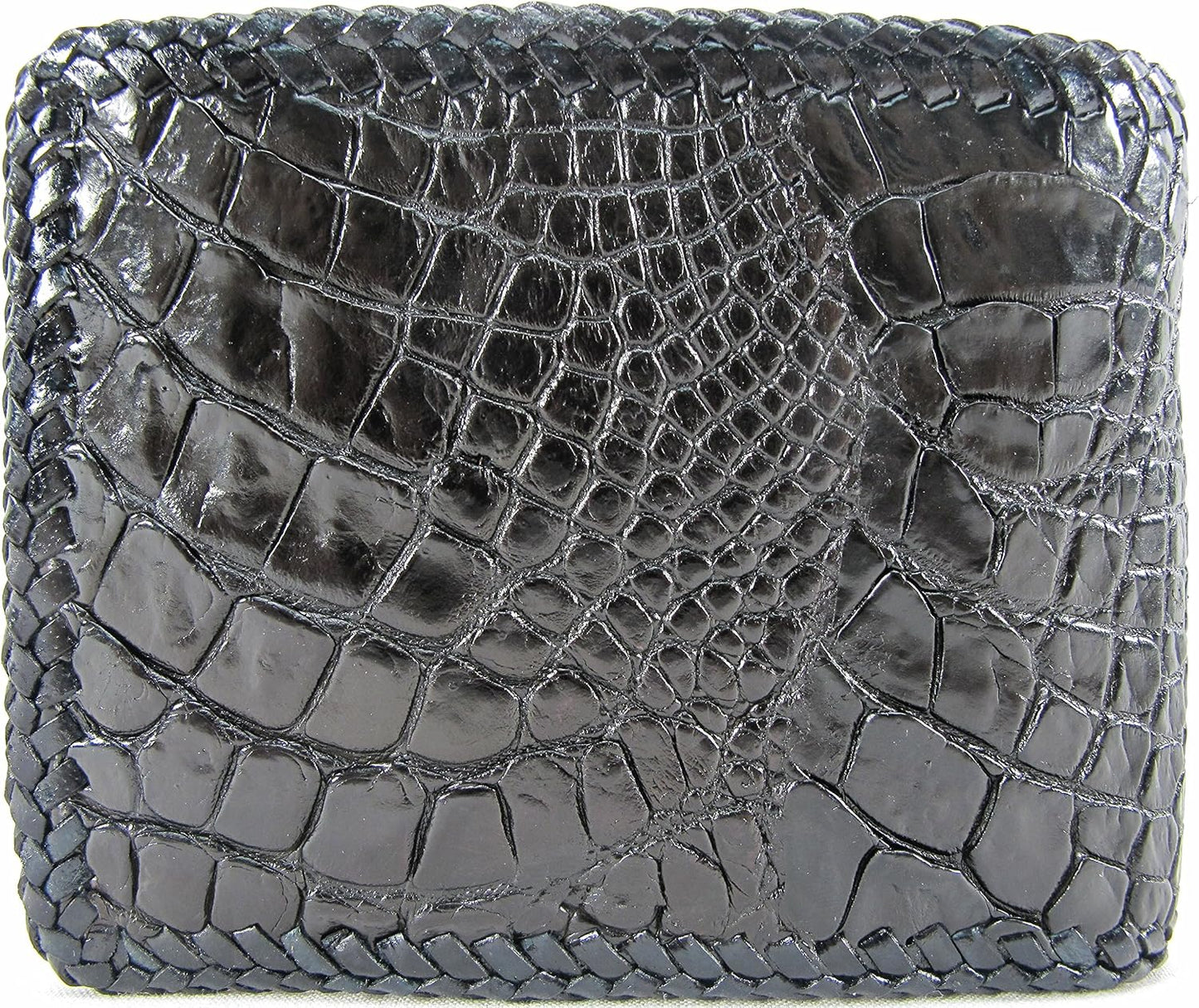 Pelgio Cartera hecha a mano de piel de piel de cocodrilo de cocodri...