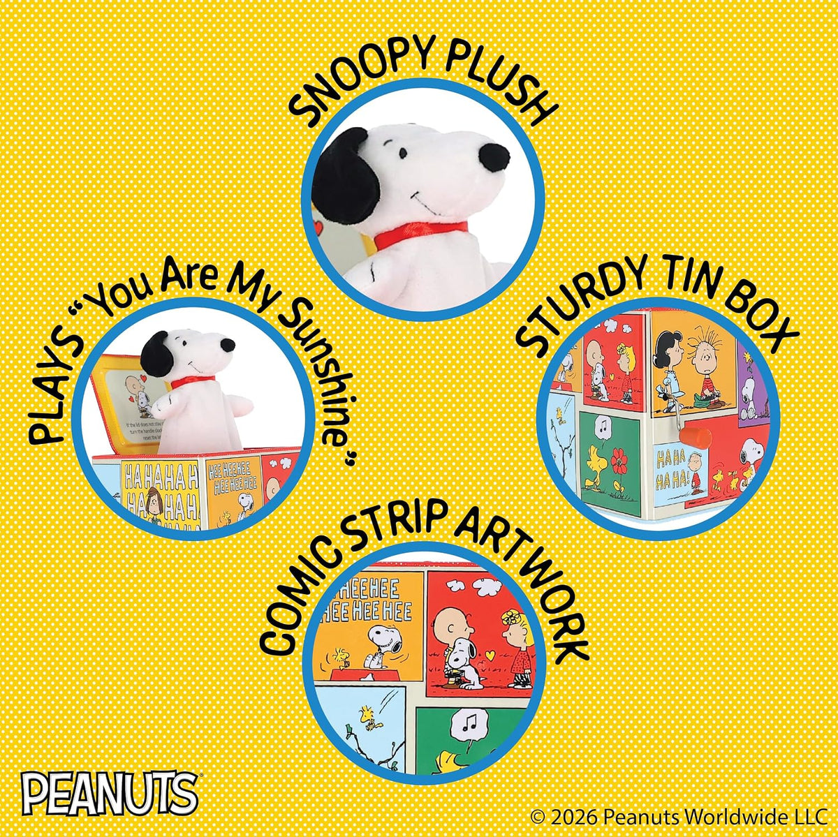 Kids Preferred Peanuts Jack in the Box with Snoopy - Juguete musica...