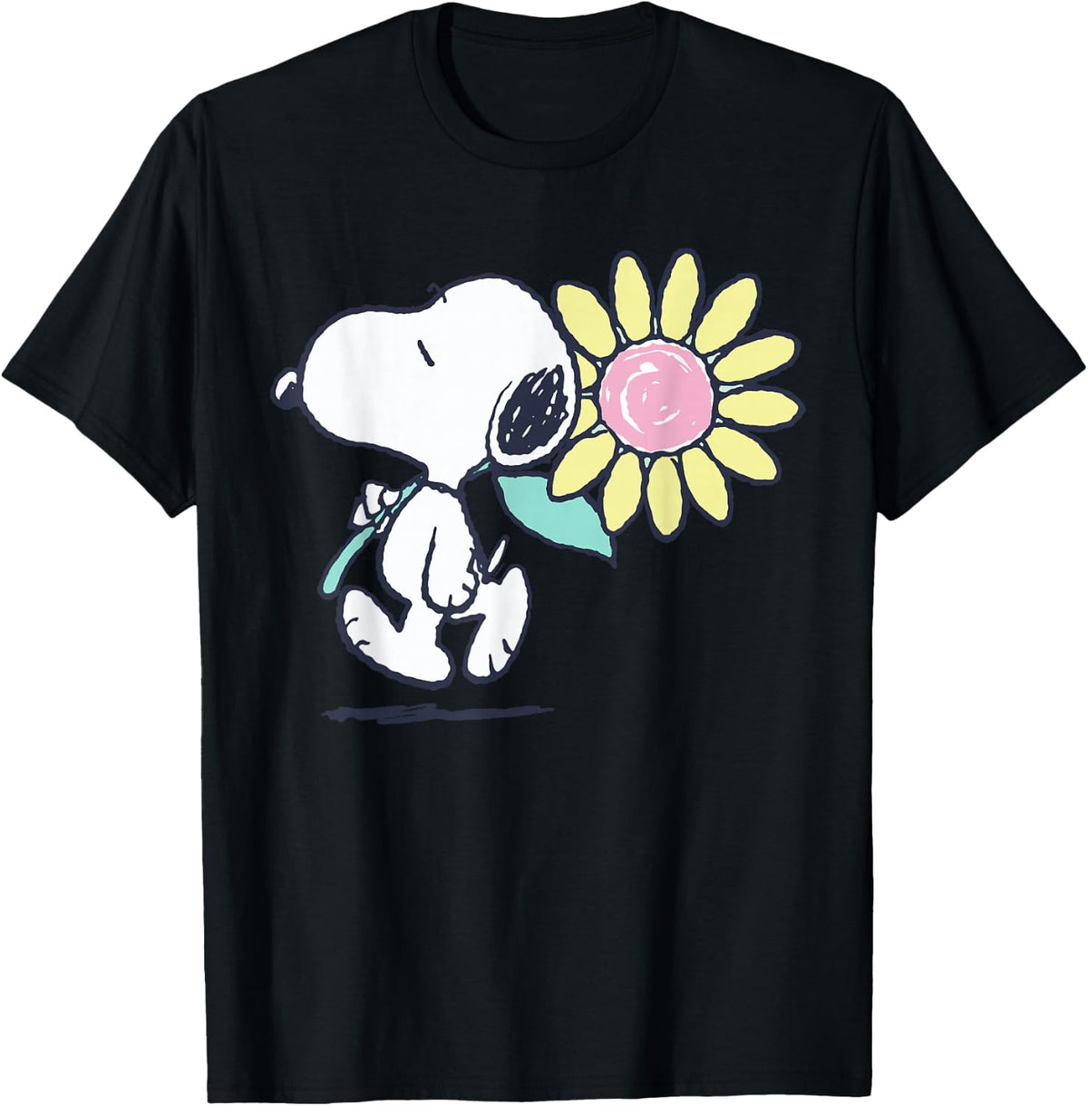 Peanuts Camiseta Snoopy Flor Margarita Rosa